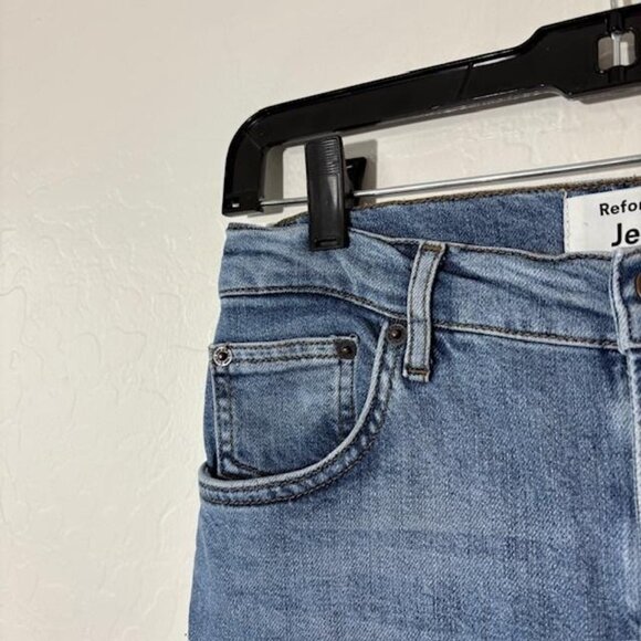 Reformation Jeans Womens 27 Blue High & Skinny Catalina Wash Stretch Denim Pants - Picture 2 of 9
